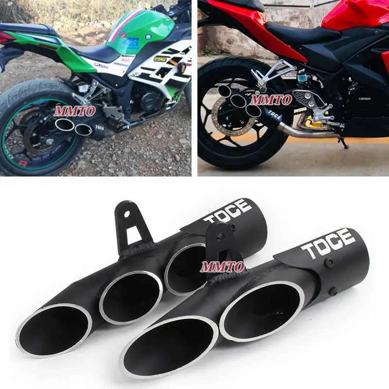 51mm Motorcycle Exhaust Akrapovic Escapamento Para Moto TOCE Double Holes Pipe Universal Modified For Z900 R6 cbr500r gsxr1000r
51mm Motorcycle Exhaust Akrapovic Escapamento Para Moto TOCE Double Holes Pipe Universal Modified For Z900 R6 cbr500r gsxr1000r