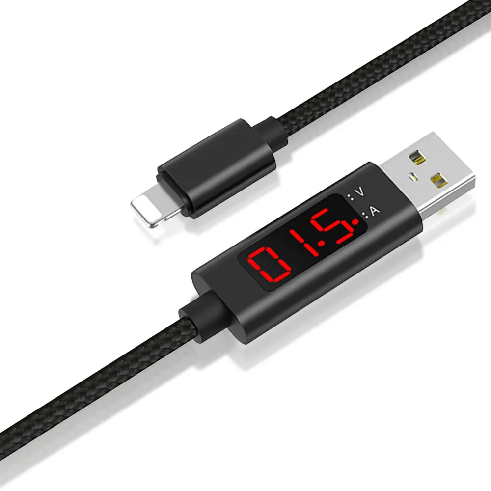 Fast Charging Lighting Cable LED Display Data Cables for Apple iphone X 7 6 8 Plus XS MAX XR Nylon 5V 2.1A USB Charger Wire 1M
Fast Charging Lighting Cable LED Display Data Cables for Apple iphone X 7 6 8 Plus XS MAX XR Nylon 5V 2.1A USB Charger Wire 1M