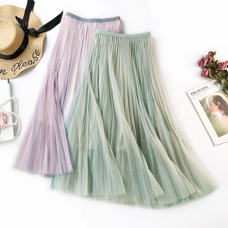 2019 Spring New Arrival Color Matching Fresh Sweet Vintage Skirt Women Large Pendulum Fairy Pleated Skirt Free Shipping
2019 Spring New Arrival Color Matching Fresh Sweet Vintage Skirt Women Large Pendulum Fairy Pleated Skirt Free Shipping