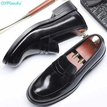 QYFCIOUFU 2019 Round Toe Dress Shoes Men Fashion Genuine Leather Wedding Shoes Luxury Slip-on Business Office Men Formal Shoes
QYFCIOUFU 2019 Round Toe Dress Shoes Men Fashion Genuine Leather Wedding Shoes Luxury Slip-on Business Office Men Formal Shoes