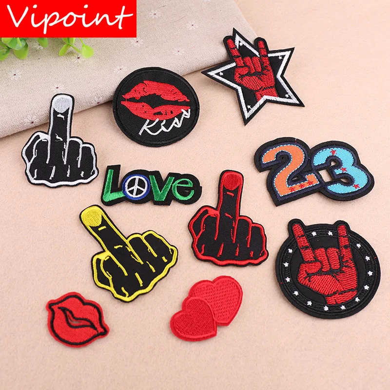 VIPOINT embroidery middle finger 23 patches love star patches badges applique patches for clothing YX-188
VIPOINT embroidery middle finger 23 patches love star patches badges applique patches for clothing YX-188