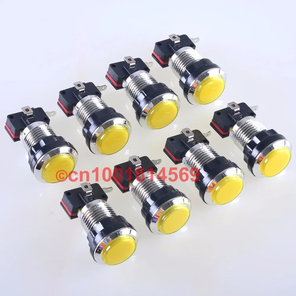 Reyann 8pcs/lot 30mm Silver Round LED Illuminate Arcade LED Select Button for Mame Multicade DIY & PC Controller Computer Game
Reyann 8pcs/lot 30mm Silver Round LED Illuminate Arcade LED Select Button for Mame Multicade DIY & PC Controller Computer Game