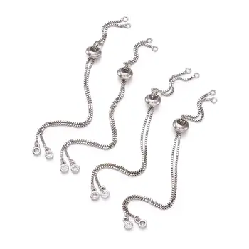 Pandahall 5pcs Adjustable Brass Slide Extender Box Chains with Cubic Zirconia Beads for DIY Bracelet Jewelry Making
Pandahall 5pcs Adjustable Brass Slide Extender Box Chains with Cubic Zirconia Beads for DIY Bracelet Jewelry Making