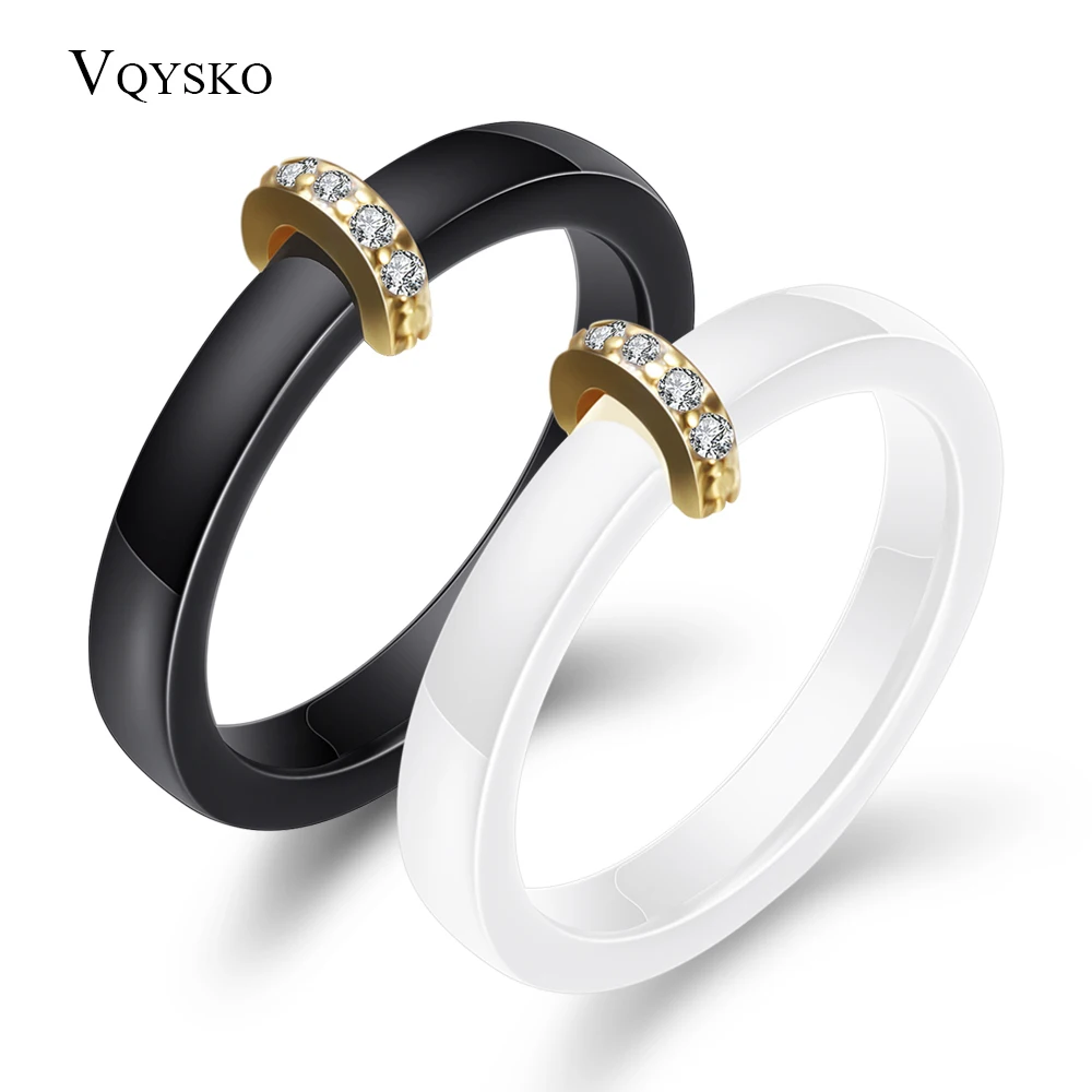 New Smooth Ceramic Ring Cubic Zirconia Stone Black And White Color Women Jewelry Engagement Wedding Band Gifts For Women
New Smooth Ceramic Ring Cubic Zirconia Stone Black And White Color Women Jewelry Engagement Wedding Band Gifts For Women
