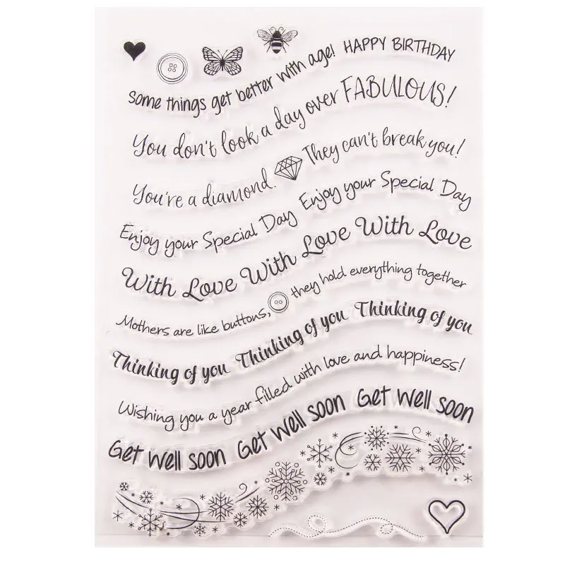 Get Well Soon Words Clear Stamps for Scrapbooking DIY Silicone Seals Photo Album Embossing Folder Paper Maker Template Crafts
Get Well Soon Words Clear Stamps for Scrapbooking DIY Silicone Seals Photo Album Embossing Folder Paper Maker Template Crafts