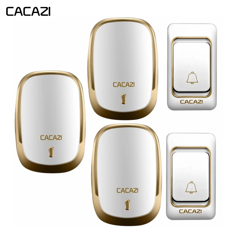 CACAZI Wireless Doorbell DC battery-operated Waterproof 2 Button 2 Receiver Operated 200M Remote 36 chimes Home wireless call
CACAZI Wireless Doorbell DC battery-operated Waterproof 2 Button 2 Receiver Operated 200M Remote 36 chimes Home wireless call