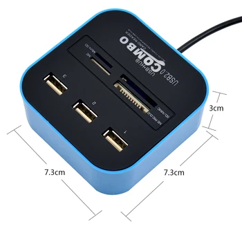 CHIPAL 10pcs All in 1 3 Port USB 2.0 Card Reader USB HUB Splitter Combo Support Micro SD TF M2 MS MMC Multi Function Splitter
CHIPAL 10pcs All in 1 3 Port USB 2.0 Card Reader USB HUB Splitter Combo Support Micro SD TF M2 MS MMC Multi Function Splitter