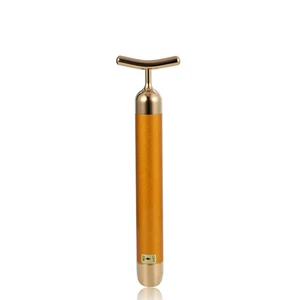 MIQMI High Quality 24K Gold Face Roller Facial Vibrating Uplifting Beauty Roller Bar Beauty Bar 24k Golden Facial Massager
MIQMI High Quality 24K Gold Face Roller Facial Vibrating Uplifting Beauty Roller Bar Beauty Bar 24k Golden Facial Massager