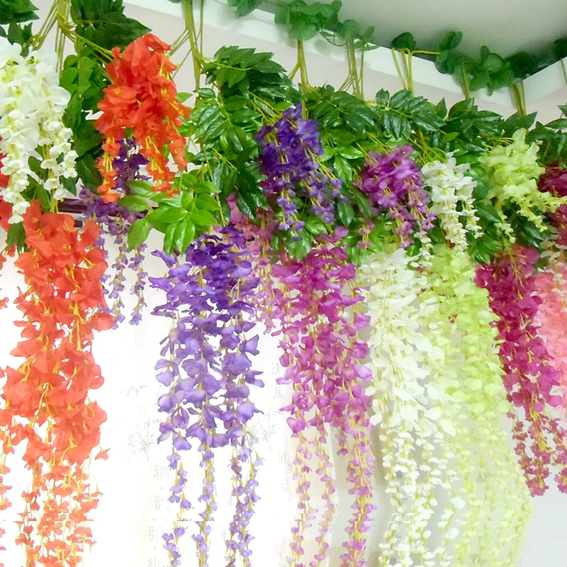 Elegant Artificial Silk Flowers Wisteria Rattan Romantic Wedding Centerpieces Decorations Bouquet Garland Shooting Props
Elegant Artificial Silk Flowers Wisteria Rattan Romantic Wedding Centerpieces Decorations Bouquet Garland Shooting Props