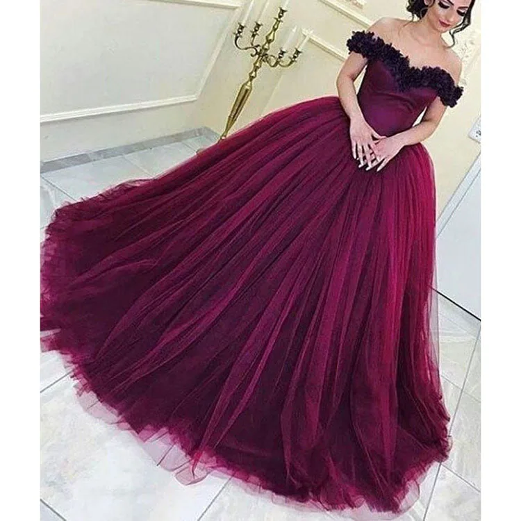 Fashion Elegant Off-shoulder Applique Sleeveless wedding Dresses Wine Red Ball Gown Flowers Top Girls wedding gowns bridal dress
Fashion Elegant Off-shoulder Applique Sleeveless wedding Dresses Wine Red Ball Gown Flowers Top Girls wedding gowns bridal dress