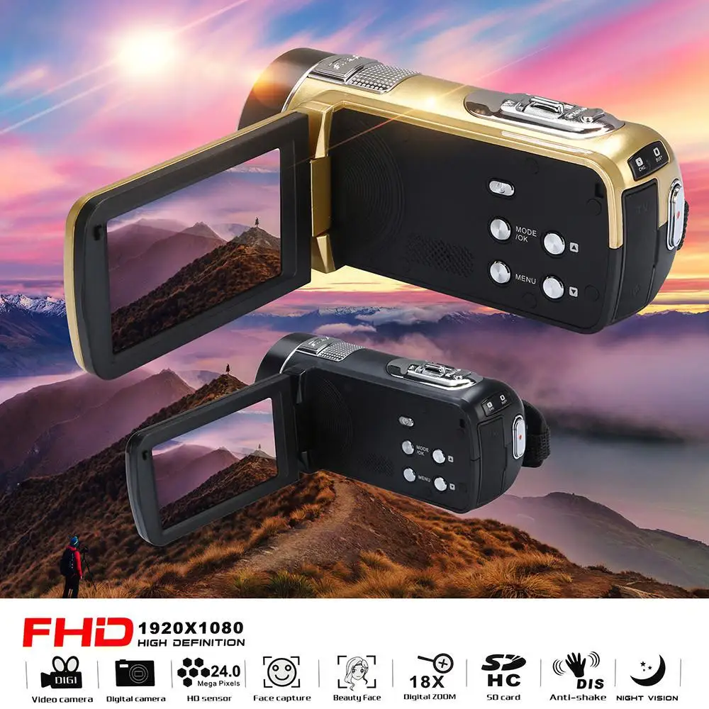 BEESCLOVER 24.0MP HD Video Camera Camcorder 2.7 Inch LCD Screen CMOS 5 megapixel sensor Digital Camera with charger r25
BEESCLOVER 24.0MP HD Video Camera Camcorder 2.7 Inch LCD Screen CMOS 5 megapixel sensor Digital Camera with charger r25