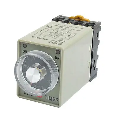 

DC 24V 0-10 Minutes 10 Min Delay Timer Time Relay w 8 Pin DIN Rail Base