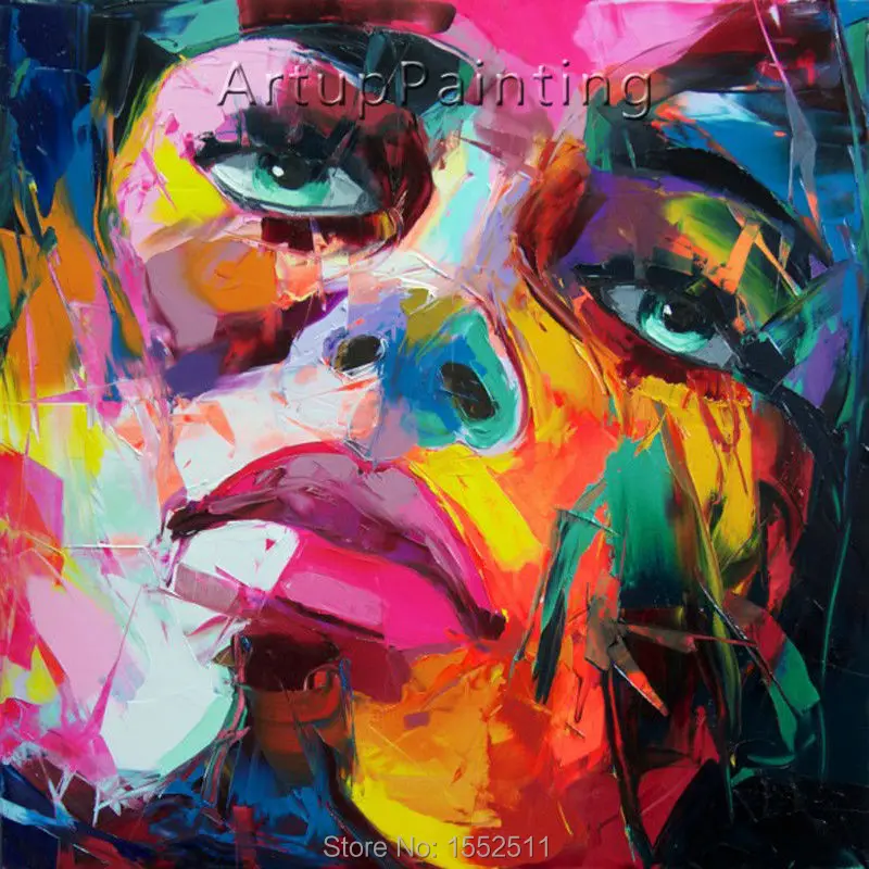 Palette knife painting portrait Palette knife Face Oil painting Impasto figure on canvas Hand painted Francoise Nielly 16-31
Palette knife painting portrait Palette knife Face Oil painting Impasto figure on canvas Hand painted Francoise Nielly 16-31