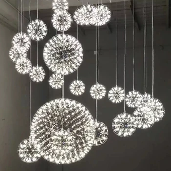 Modern Creative Firework Pendant Lights bar LED Stainless Steel ball pendant Lamp For Coffee Bar/Restaurant Lamparas Lustre
Modern Creative Firework Pendant Lights bar LED Stainless Steel ball pendant Lamp For Coffee Bar/Restaurant Lamparas Lustre