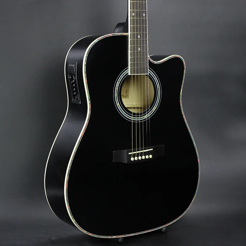 41 Inch Guitar Acoustic Electric Steel-String Balladry Folk Pop Flattop Guitarra 6 String Light Cutaway Electro Black Music
41 Inch Guitar Acoustic Electric Steel-String Balladry Folk Pop Flattop Guitarra 6 String Light Cutaway Electro Black Music