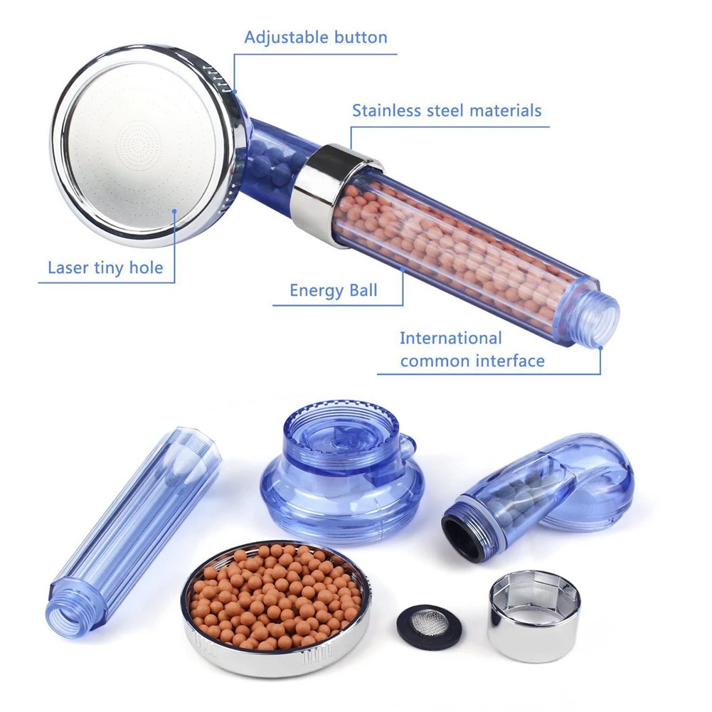 Newest Negative Ion Shower Head High Pressure Handheld Mineral Beads Shower Spray Nozzle Head for Bathroom
Newest Negative Ion Shower Head High Pressure Handheld Mineral Beads Shower Spray Nozzle Head for Bathroom