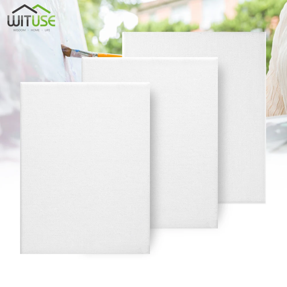 Square Rectangle Blank Wood Stretched Canvas Board for Oil Acrylic Painting
