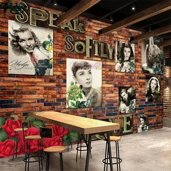 beibehang Large custom wall wallpaper retro nostalgia Europe and the United States beautiful star brick wall TV wall 
beibehang Large custom wall wallpaper retro nostalgia Europe and the United States beautiful star brick wall TV wall