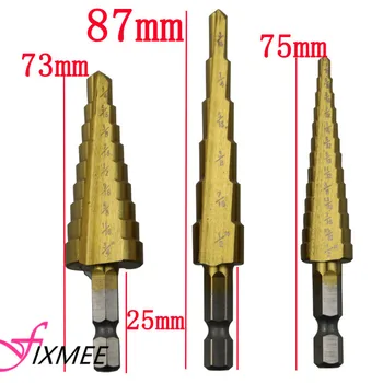 Fixmee 3pcs/Lot 28 Size Titanium Coated Step Drill Bit Cutting Tools Bits Drills Smoother Drill Bit Set Step Bit Tool
Fixmee 3pcs/Lot 28 Size Titanium Coated Step Drill Bit Cutting Tools Bits Drills Smoother Drill Bit Set Step Bit Tool