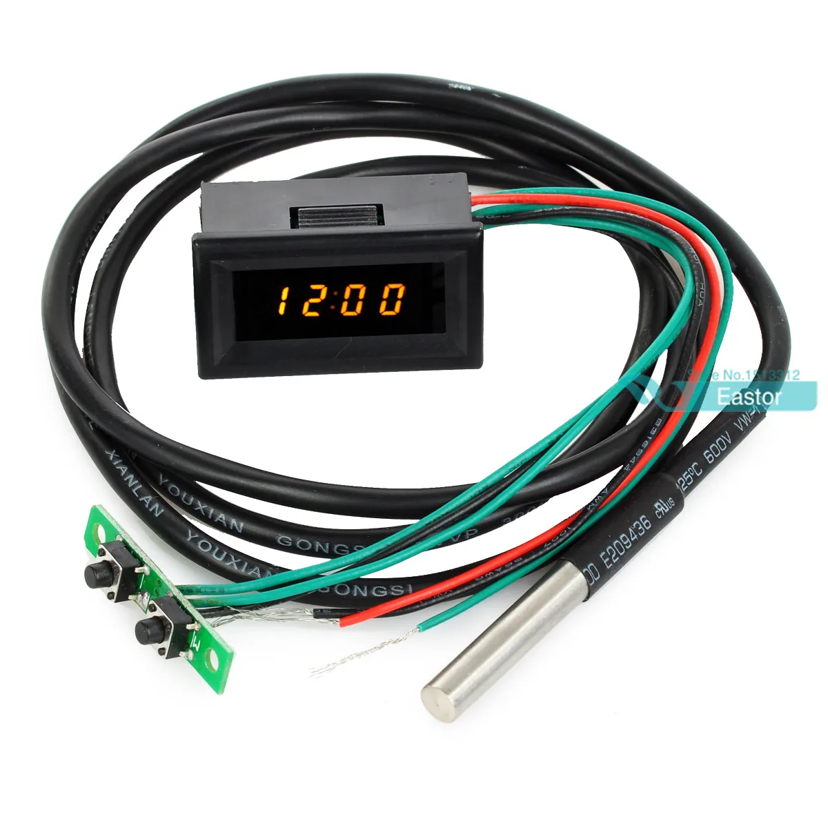 0.30 Digital DC 0-30V 12V/24V Voltmeter Thermometer Clock 3in1 Meter Gauge with 1 Meter DS18B20 Temperature Sensor Probe Yellow
0.30 Digital DC 0-30V 12V/24V Voltmeter Thermometer Clock 3in1 Meter Gauge with 1 Meter DS18B20 Temperature Sensor Probe Yellow