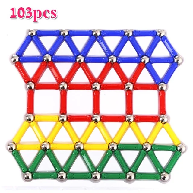 103pcs/set Magnet Balls Sticks Metal Design Blocks Mini Bead Geometric Figure Construction DIY Toys For Kid Intelligence Gift
103pcs/set Magnet Balls Sticks Metal Design Blocks Mini Bead Geometric Figure Construction DIY Toys For Kid Intelligence Gift