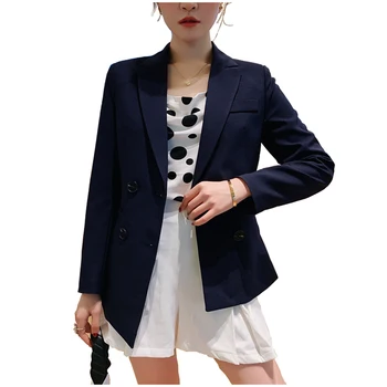 Women Blazers And Jackets Double Breasted Long Sleeve Plus Size 2019 Spring Fashion Slim Solid Color Casual Jacket Female Suit
Women Blazers And Jackets Double Breasted Long Sleeve Plus Size 2019 Spring Fashion Slim Solid Color Casual Jacket Female Suit