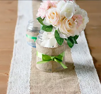 Free shipping 5pcs/lot burlap linen lace table runners wedding party christmas supplies
Free shipping 5pcs/lot burlap linen lace table runners wedding party christmas supplies