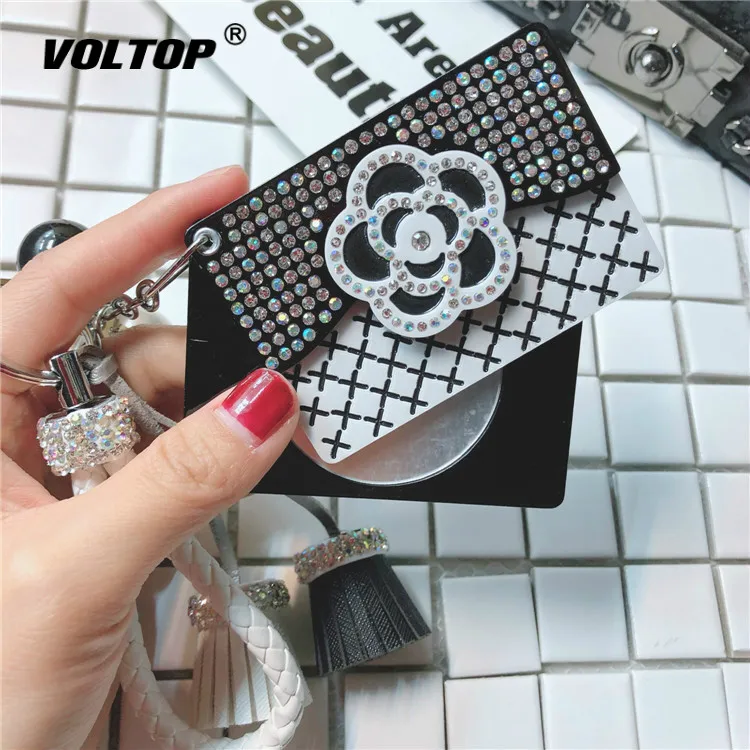 Diamond Flower Small Mirror Car Key Chain Key Ring Fashion Accessories Makeup Mirror Keychain Lady Bag Hanging Decoration
Diamond Flower Small Mirror Car Key Chain Key Ring Fashion Accessories Makeup Mirror Keychain Lady Bag Hanging Decoration
