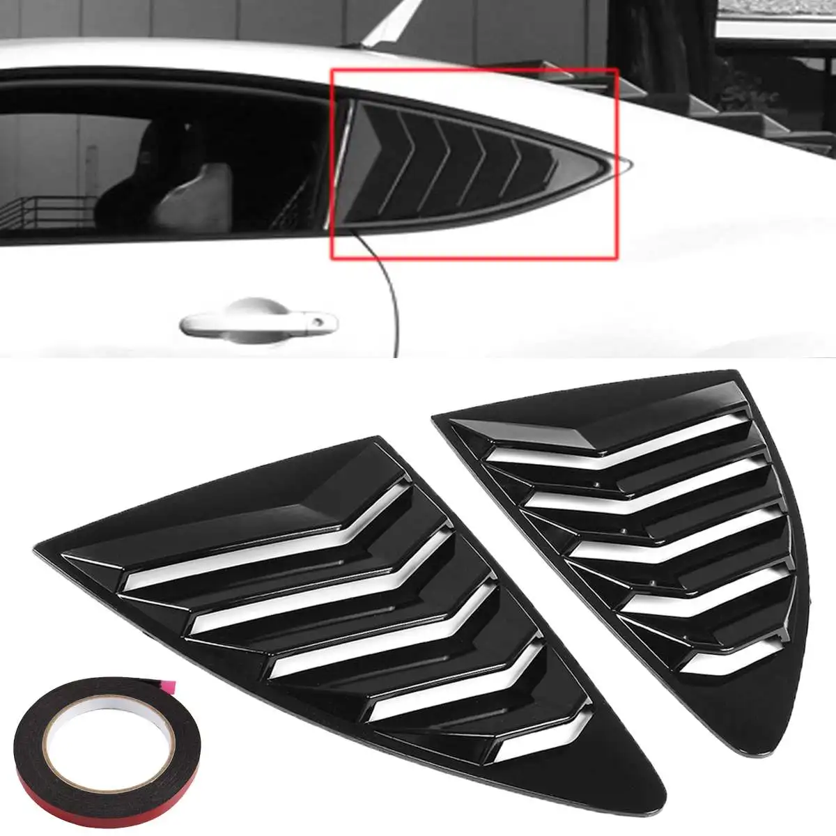 A Pair Gloss Black Car Rear Window Louver Cover Side Air Flow Vent For Cars For Subaru BRZ For Toyota 86 For Scion FRS 2013-2018
A Pair Gloss Black Car Rear Window Louver Cover Side Air Flow Vent For Cars For Subaru BRZ For Toyota 86 For Scion FRS 2013-2018