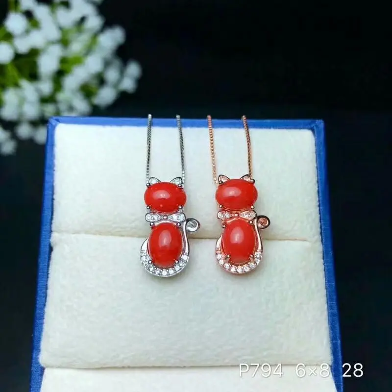 shilovem 925 sterling silver Natural red coral pendants fine Jewelry women trendy 6*8mm send necklace new gift bz060801agsh
shilovem 925 sterling silver Natural red coral pendants fine Jewelry women trendy 6*8mm send necklace new gift bz060801agsh