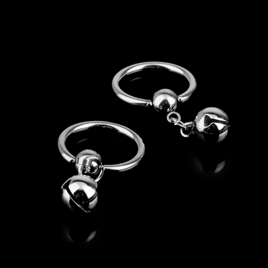 1 Pair 14G Stainless Steel Bell Charm Hoop Captive Bead Navel Nipple Ring Piercing
1 Pair 14G Stainless Steel Bell Charm Hoop Captive Bead Navel Nipple Ring Piercing