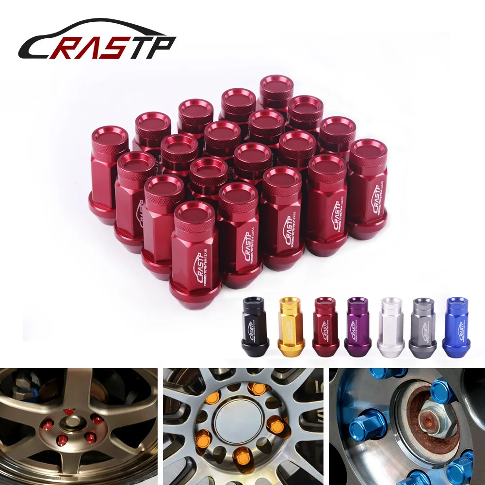 RASTP-20 Pcs Forged 7075-T6 Aluminum Wheel Lug Nuts Length 50mm Lug Nuts M12x1.5/M12x1.25 for Honda Civic Car Accessory RS-LN047
RASTP-20 Pcs Forged 7075-T6 Aluminum Wheel Lug Nuts Length 50mm Lug Nuts M12x1.5/M12x1.25 for Honda Civic Car Accessory RS-LN047