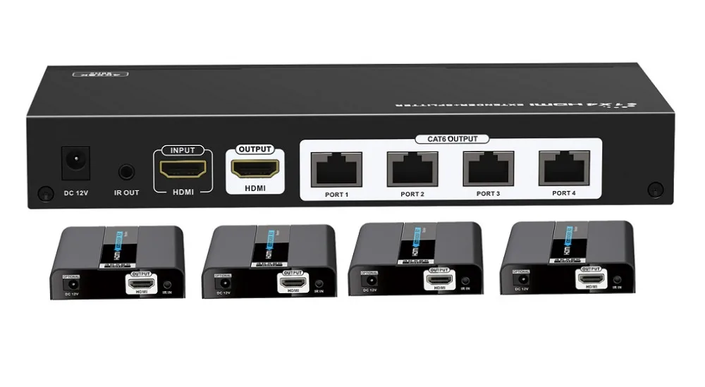 Up to 100Ft/30M, 4Kx2K@30/60Hz, LKV714Pro-V2.01x4 HDMI2.0 POE Extender Splitter Over CAT6/6a/7,Zero Latency,Free Shipping
Up to 100Ft/30M, 4Kx2K@30/60Hz, LKV714Pro-V2.01x4 HDMI2.0 POE Extender Splitter Over CAT6/6a/7,Zero Latency,Free Shipping