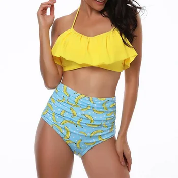 2019 European and American Backless bikini set sexy swimwear pushes new waist pure color digital printing split swimsuit suit
2019 European and American Backless bikini set sexy swimwear pushes new waist pure color digital printing split swimsuit suit