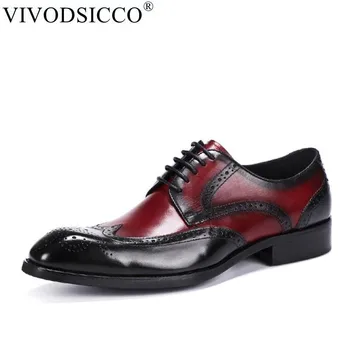 VIVODSICCO Arrival Italian Genuine Leather Men Brogue Shoes Men Formal Dress Oxfords British Men Leather Shoes zapatos hombre
VIVODSICCO Arrival Italian Genuine Leather Men Brogue Shoes Men Formal Dress Oxfords British Men Leather Shoes zapatos hombre