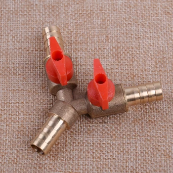 CITALL Universal 3/8" 10mm Brass Y 3-Way Shut off Clamp Fitting Hose Connector Ball Valve for Fuel Gas Device
CITALL Universal 3/8" 10mm Brass Y 3-Way Shut off Clamp Fitting Hose Connector Ball Valve for Fuel Gas Device
