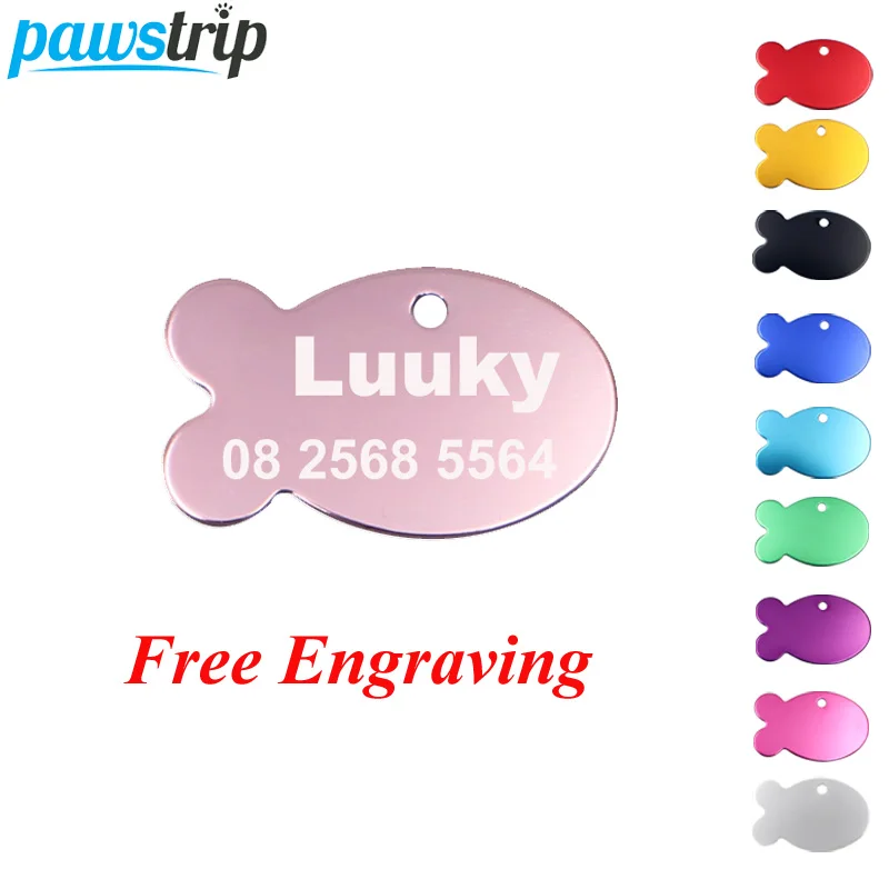 pawstrip 2pcs/lot Pet Dog Name Tags Custom Dog Collar Engraved Dog Tag ID Name Anti-Lost Fish Cat Tags Collar Pendant 38*24mm
pawstrip 2pcs/lot Pet Dog Name Tags Custom Dog Collar Engraved Dog Tag ID Name Anti-Lost Fish Cat Tags Collar Pendant 38*24mm