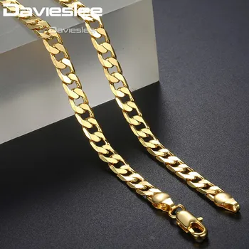 Davieslee Necklace For Men Boys 4mm Flat Cut Curb Cuban Chain Yellow Gold Filled Men's Necklace DGN27
Davieslee Necklace For Men Boys 4mm Flat Cut Curb Cuban Chain Yellow Gold Filled Men's Necklace DGN27