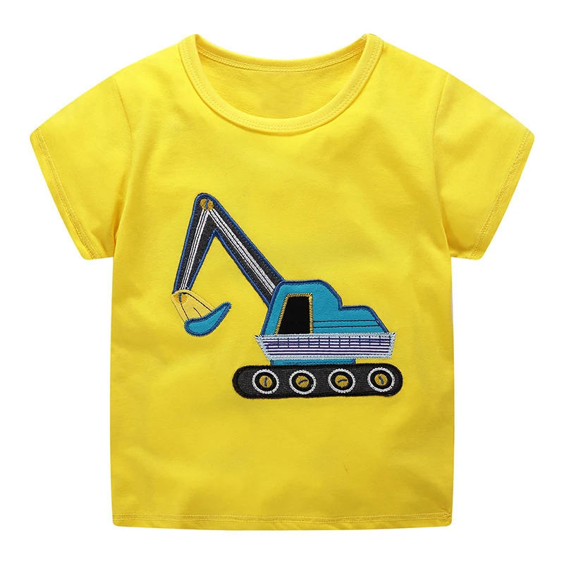 Baby Summer Tops & Tees 2019 Children Cotoon Clothes excavator Pattern T-shirts Solid Color Pattern Kids Appliques Clothing
Baby Summer Tops & Tees 2019 Children Cotoon Clothes excavator Pattern T-shirts Solid Color Pattern Kids Appliques Clothing