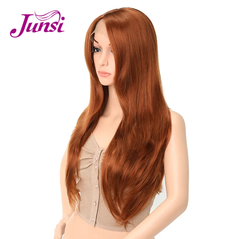 JUNSI Long Straight Wig Dark Orange Synthetic Lace Front Wigs for Women with Bangs Heat Resistant Natural Wave Hair
JUNSI Long Straight Wig Dark Orange Synthetic Lace Front Wigs for Women with Bangs Heat Resistant Natural Wave Hair