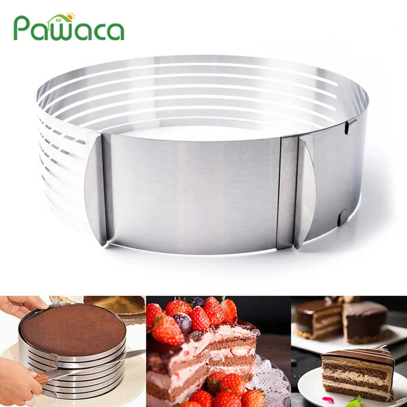 Stainless Steel Cake Slicer Device Mold Cake Layer Cut Tools Cutter Cake Circle Adjustable Retractable RingTools 25/30CM
Stainless Steel Cake Slicer Device Mold Cake Layer Cut Tools Cutter Cake Circle Adjustable Retractable RingTools 25/30CM