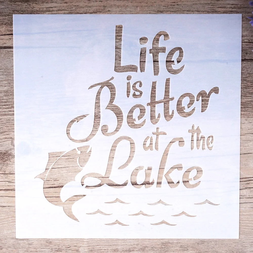 15 cm DIY Craft Stencils For Walls Painting Scrapbooking Album Decorative Embossing Paper Cards, Life is Better at the Lake
15 cm DIY Craft Stencils For Walls Painting Scrapbooking Album Decorative Embossing Paper Cards, Life is Better at the Lake