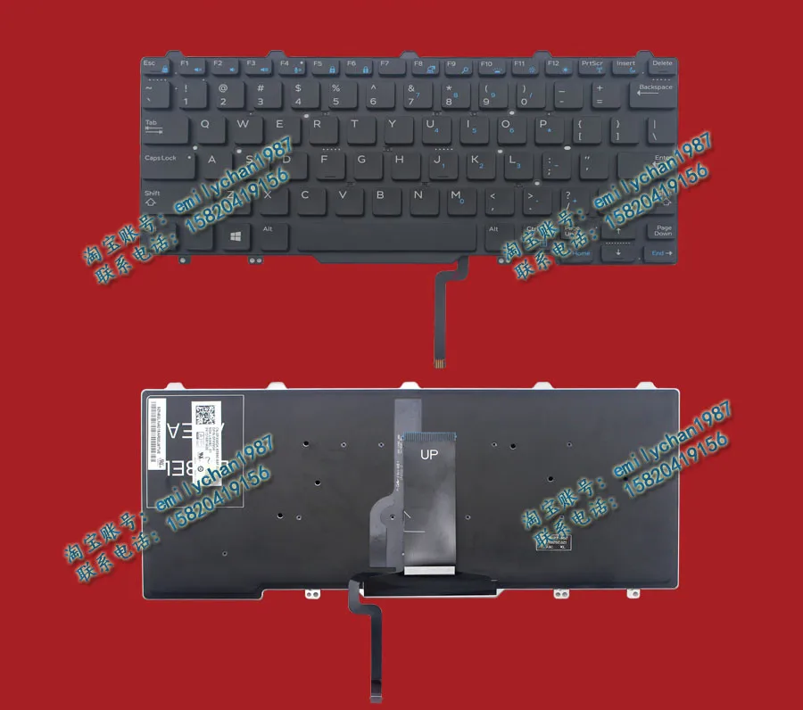 New For Dell Latitude E5450 E7450 E5470 E7470 Backlit Uk English Laptop Keyboard Laptop Replacement Keyboards