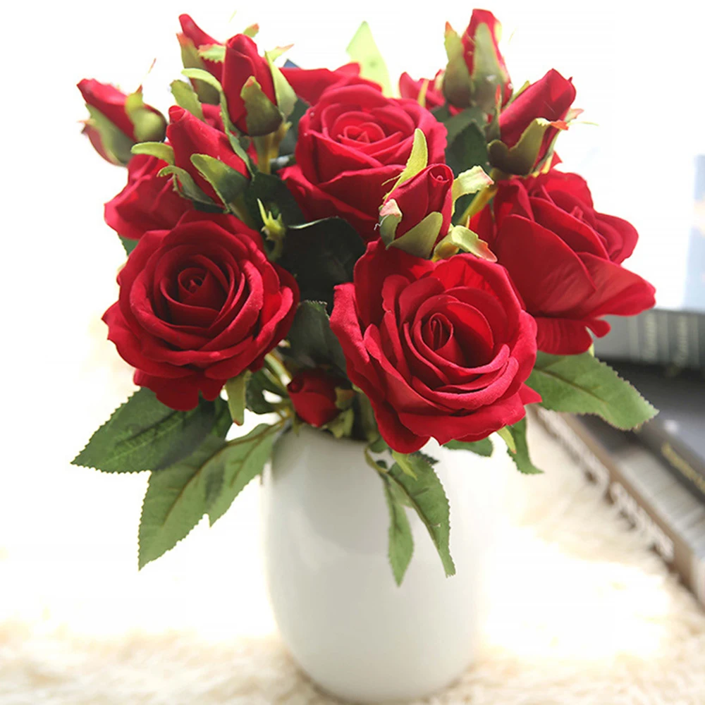 1PC 3 Heads/Branch Artificial Silk Rose Flower Bud Fake Flower Branch for Home Garden Wedding Birthday Party Decoration Supplies
1PC 3 Heads/Branch Artificial Silk Rose Flower Bud Fake Flower Branch for Home Garden Wedding Birthday Party Decoration Supplies