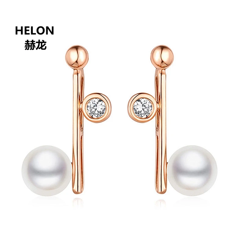 Women Natural Diamolnds Stud Earrings Solid 14k Rose Gold Freshwater Pearl Earrings Engagement Wedding Fine Earrings
Women Natural Diamolnds Stud Earrings Solid 14k Rose Gold Freshwater Pearl Earrings Engagement Wedding Fine Earrings