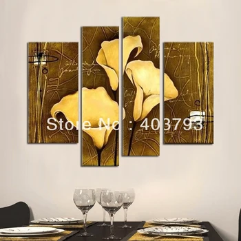 4pc modern Wall Art Oil Painting On Canvas abstrat painting art brown lily flower no frame free shipping
4pc modern Wall Art Oil Painting On Canvas abstrat painting art brown lily flower no frame free shipping