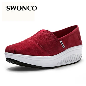 SWONCO Genuine Leather Causal Shoes Female Slip On Lazy Shoes Autumn 2019 Women Sneakers Platform Swing Shoes Wedge Sneakers 40
SWONCO Genuine Leather Causal Shoes Female Slip On Lazy Shoes Autumn 2019 Women Sneakers Platform Swing Shoes Wedge Sneakers 40
