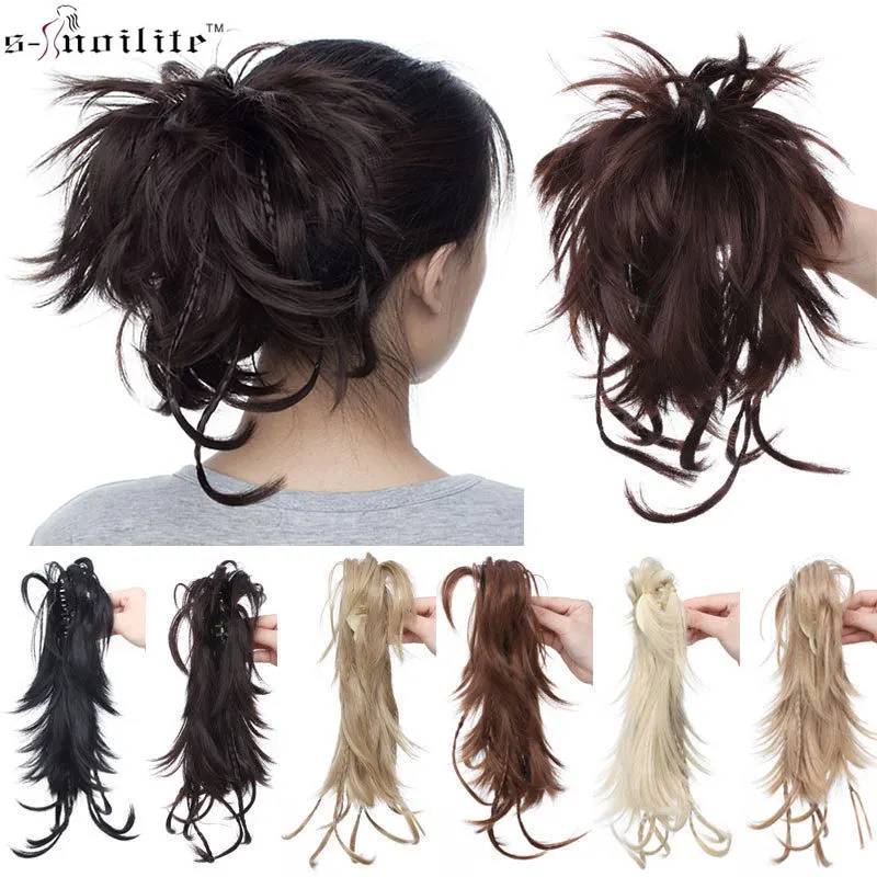 SNOILITE 12" Synthetic DIY Hair black Brown Braids claw on Ponytail Clip in on Hair Extensions hair ponytail Hairpieces
SNOILITE 12" Synthetic DIY Hair black Brown Braids claw on Ponytail Clip in on Hair Extensions hair ponytail Hairpieces