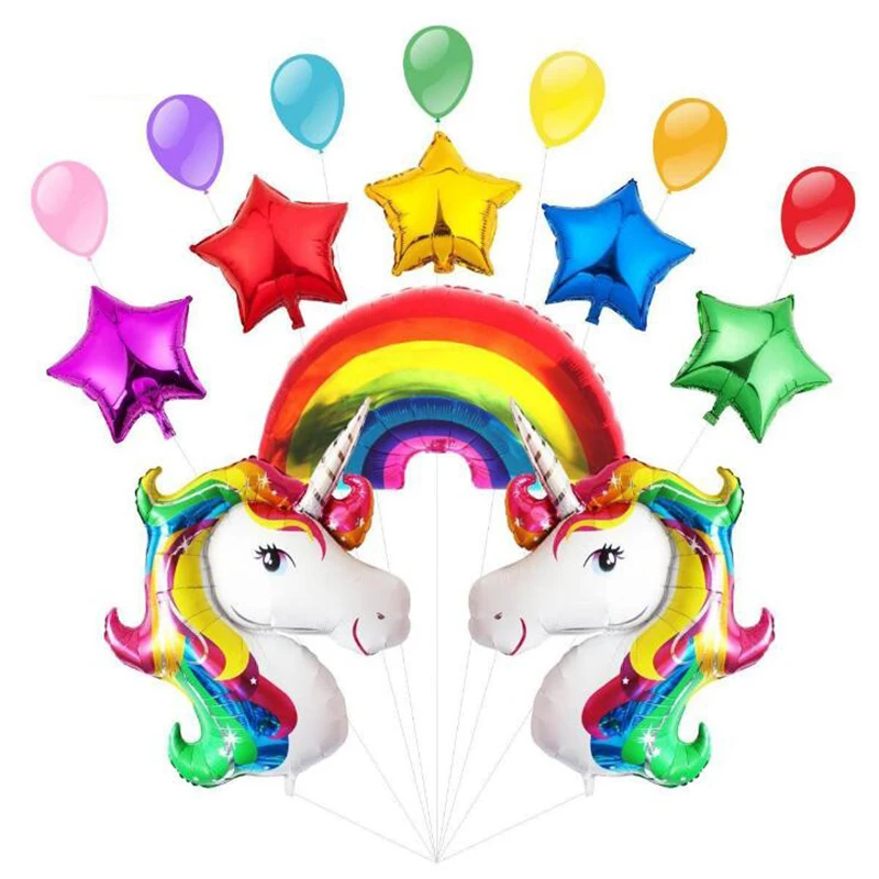 15pcs/lot Unicorn Party Rainbow Balloons Latex Foil Cartoon Animal Balloon Birthday Party Kid's Toy Gift Helium Inflatable balls
15pcs/lot Unicorn Party Rainbow Balloons Latex Foil Cartoon Animal Balloon Birthday Party Kid's Toy Gift Helium Inflatable balls