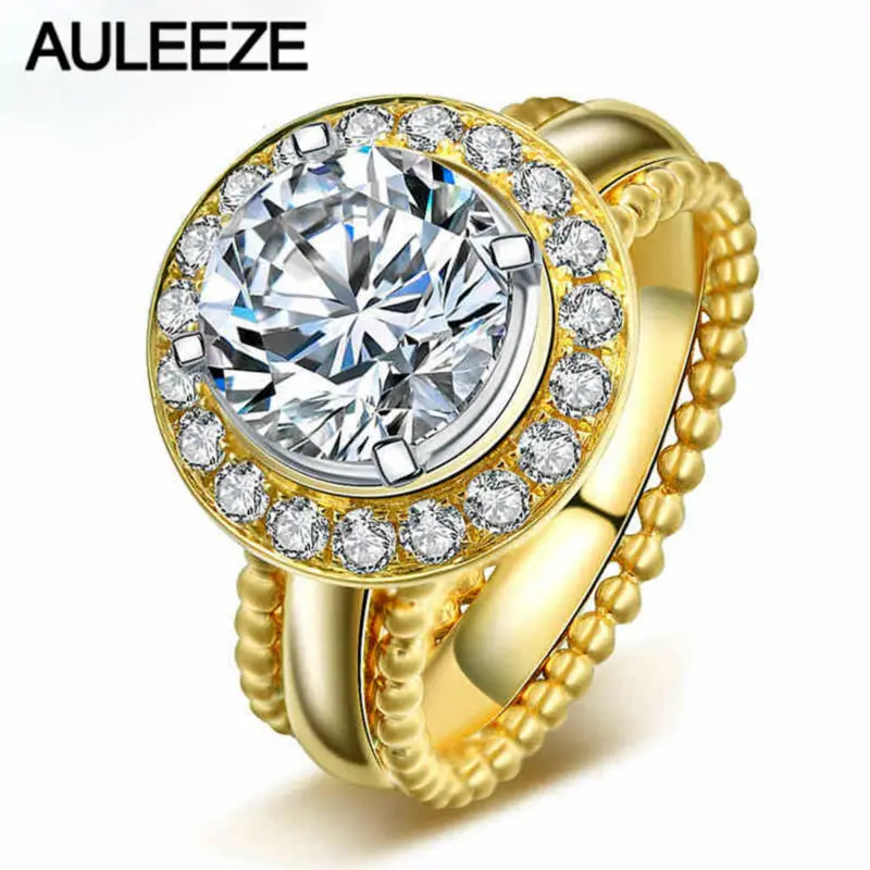 2CT Moissanites Engagement Ring Round Cut Lab Grown Diamond Ring Solid 585 Gold 14K Yellow Gold Wedding Rings For Women Jewelry
2CT Moissanites Engagement Ring Round Cut Lab Grown Diamond Ring Solid 585 Gold 14K Yellow Gold Wedding Rings For Women Jewelry
